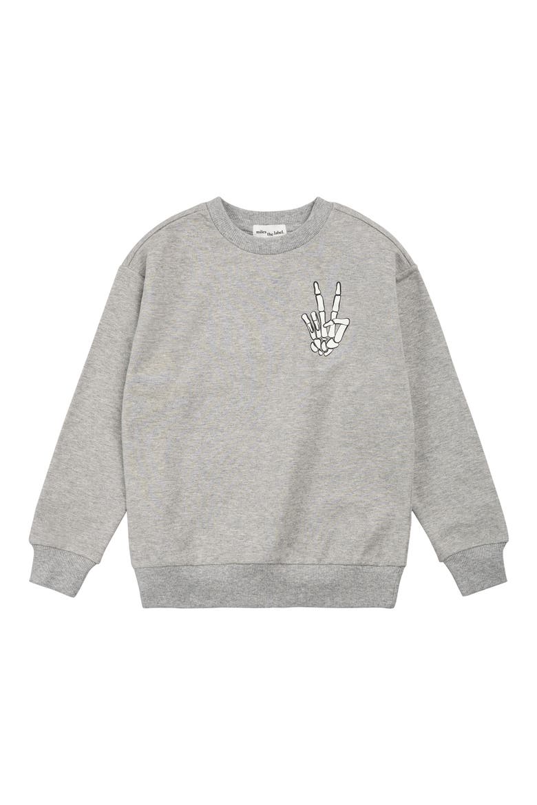 Kids' Graphic Sweatshirt, Main, color, MEDIUM HEATHER GREY