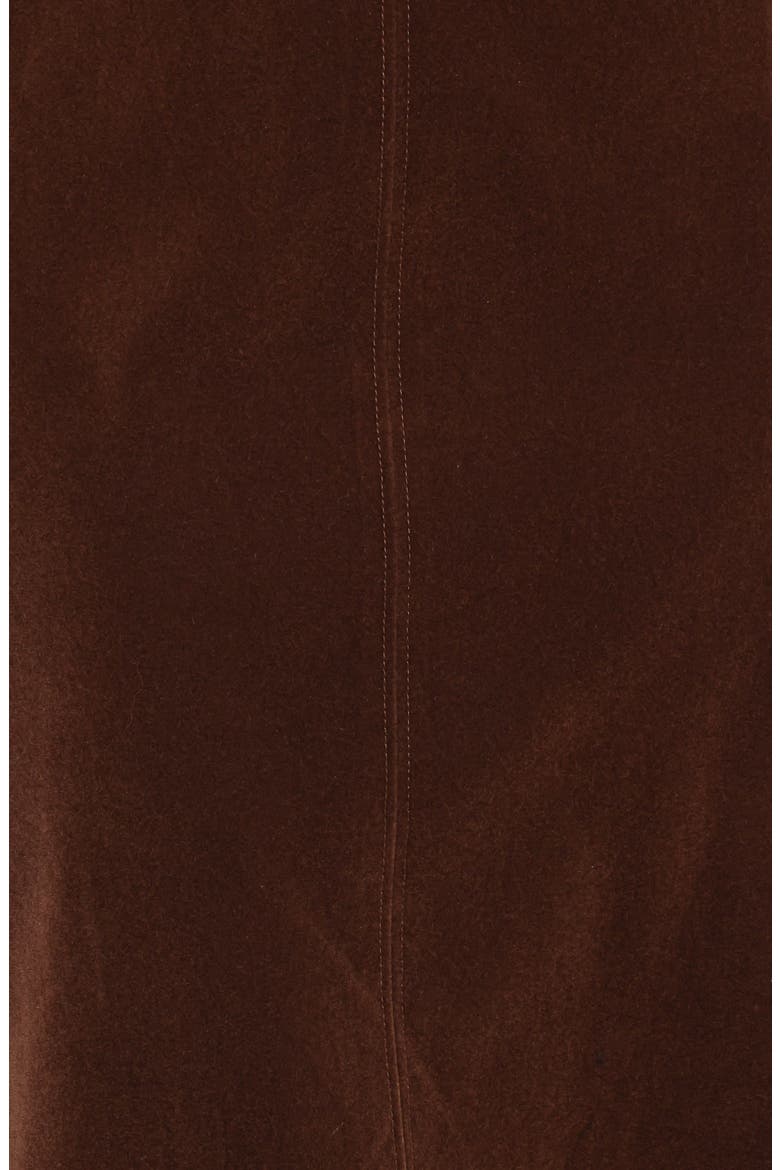 Halina Velvet A-Line Midi Skirt, Alternate, color, CHOCOLATE