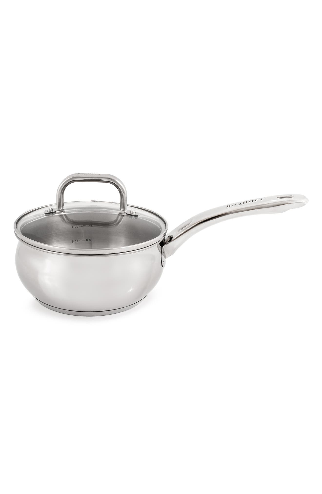 BergHOFF Stainless Steel 1.5-Qt. Covered Saucepan