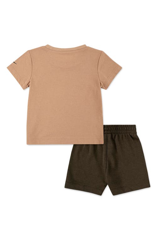 3 Brand Vertical Graphic T-shirt & Shorts Set In Hemp