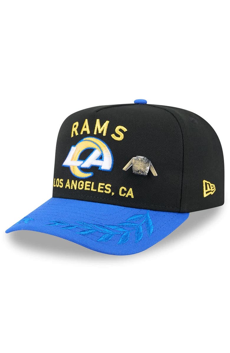 New Era Men's New Era Black/Royal Los Angeles Rams 2025 NFL Draft On Stage A-Frame 59FIFTY Fitted Hat, Alternate, color, 