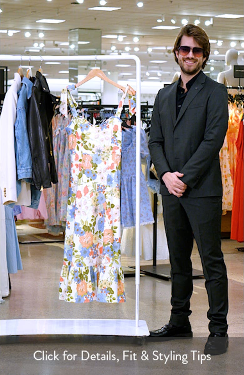 Floral Tie Strap Midi Sundress, sales video thumbnail