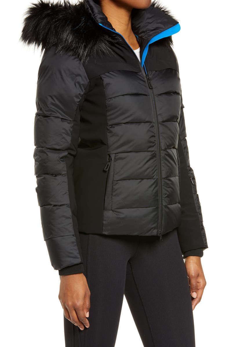 Rossignol Surfusion Waterproof Jacket with Faux Fur Trim, Alternate, color, 