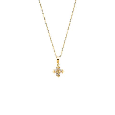 Radiant CZ X Charm Necklace