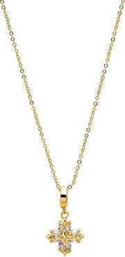 BY ADINA EDEN Radiant CZ X Charm Necklace