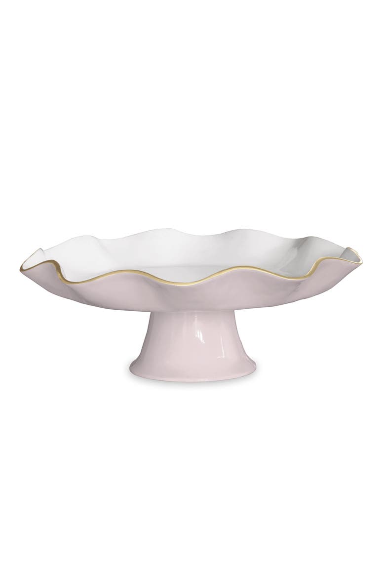 Encanto Carola Pedestal Cake Plate, Main, color, Camellia and White