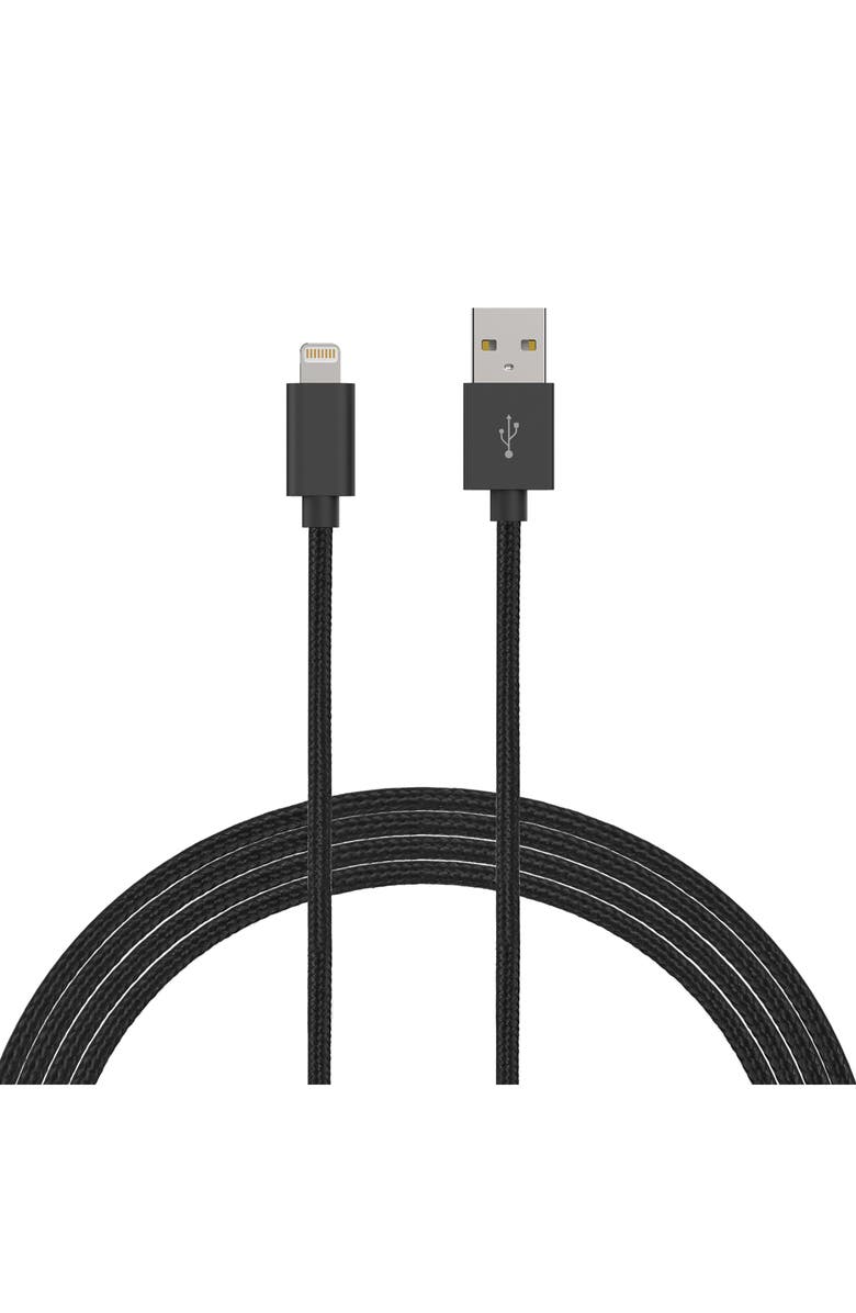 The Posh Tech 3-Pack MFI Lightning Cables, Alternate, color, Black