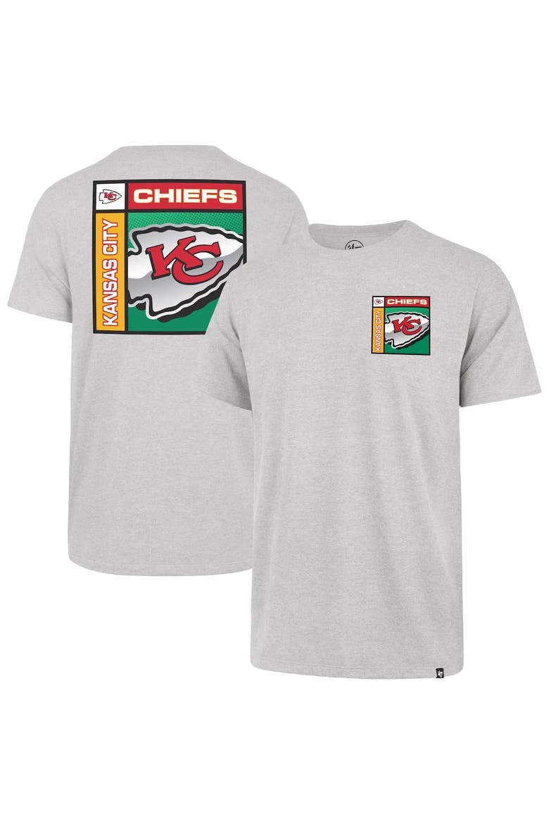 Men's '47  Gray Kansas City Chiefs Chrome Plate Franklin T-Shirt, Alternate, color, Gray