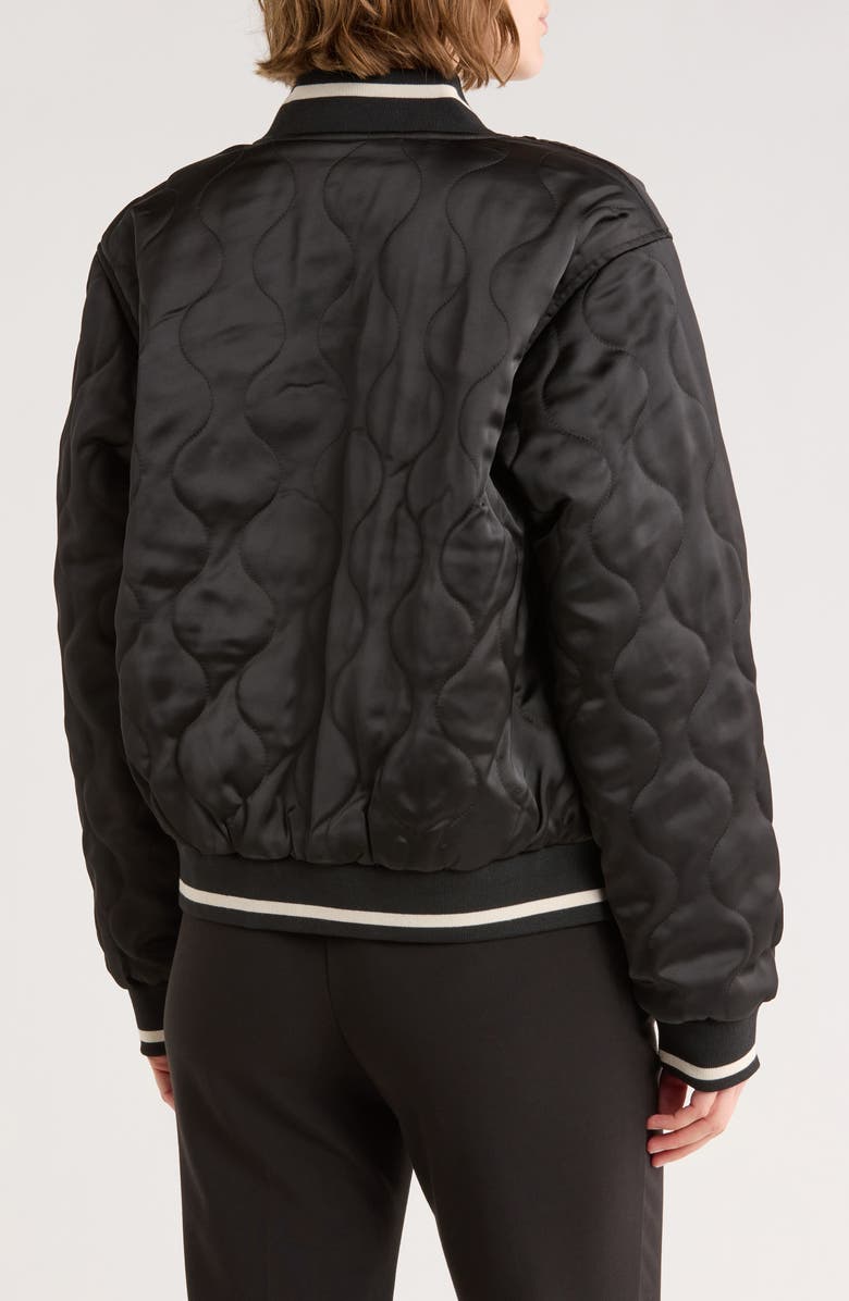 Sanctuary Je T Aime Onion Quilted Bomber Jacket, Alternate, color, Black