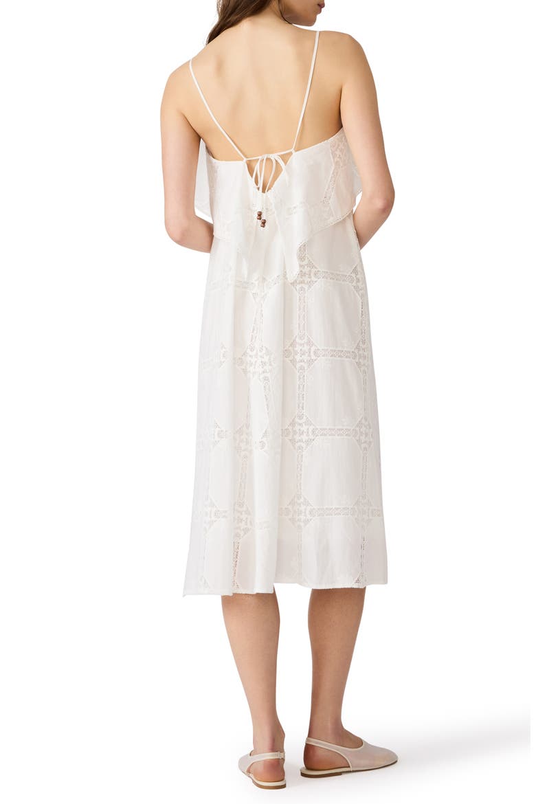 Flavia Lace Trim Midi Dress, Alternate, color, ANTIQUE