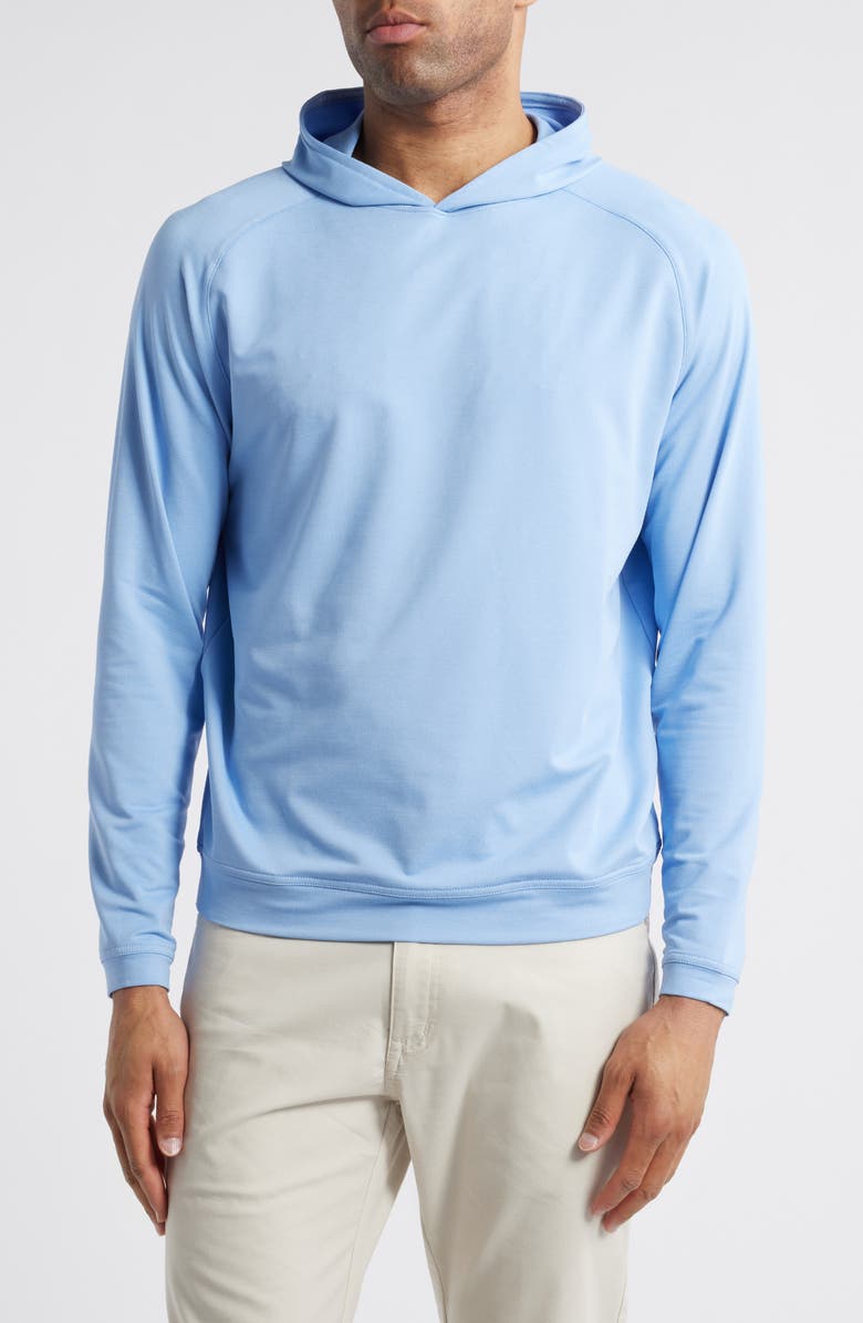 Peter Millar Pine Performance Hoodie, Main, color, Blue Fade