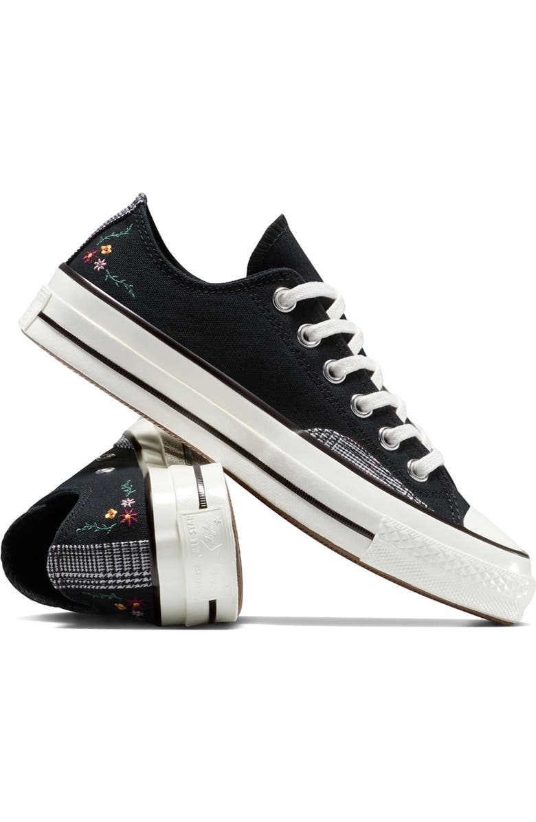 Converse Chuck 70 Floral Canvas Low Top Sneaker, Alternate, color, Black/ Vintage White