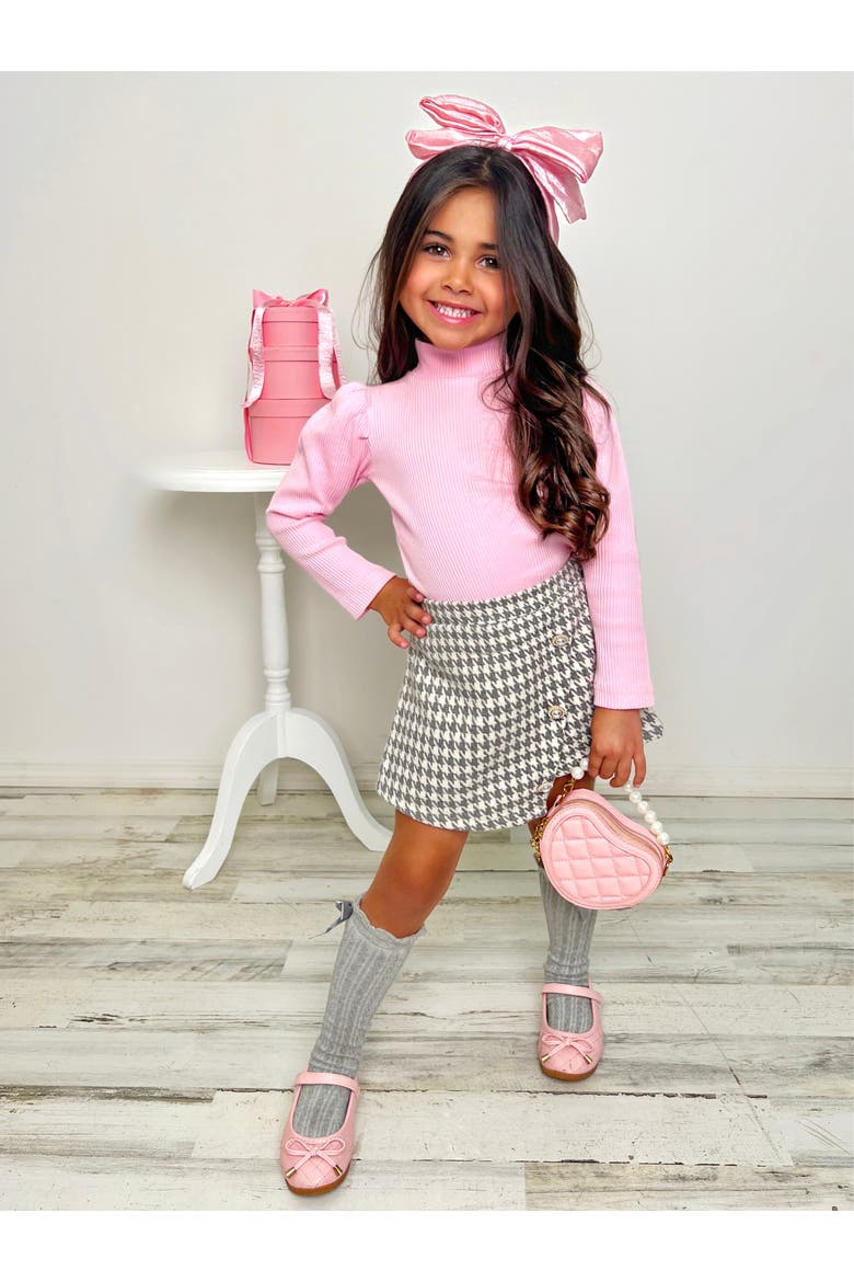 Ready  Turtleneck Top and  Skort Set, Alternate, color, Grey