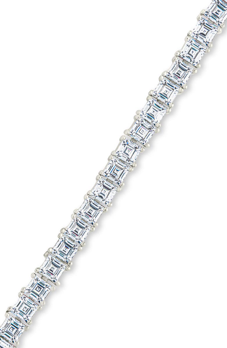 Sterling Forever Brette Cubic Zirconia Tennis Bracelet, Alternate, color, Silver