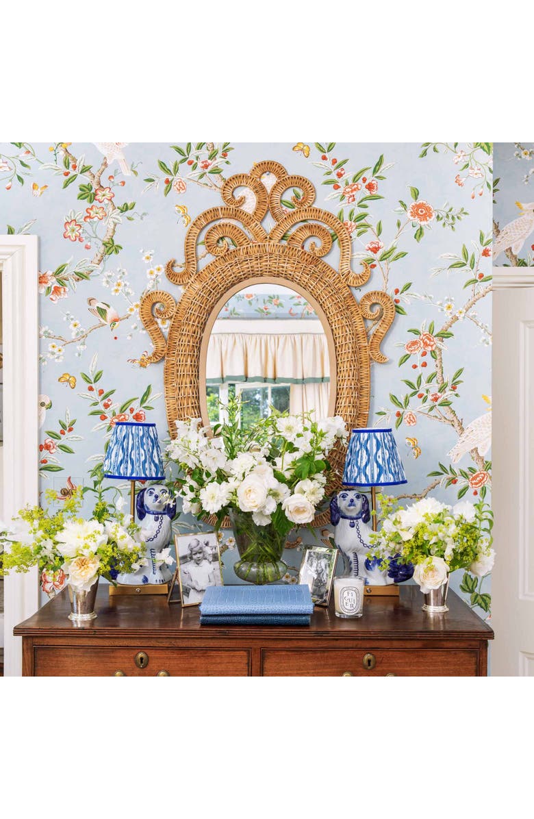 Mrs. Alice Cobalt Ikat Lampshade, Alternate, color, Blue