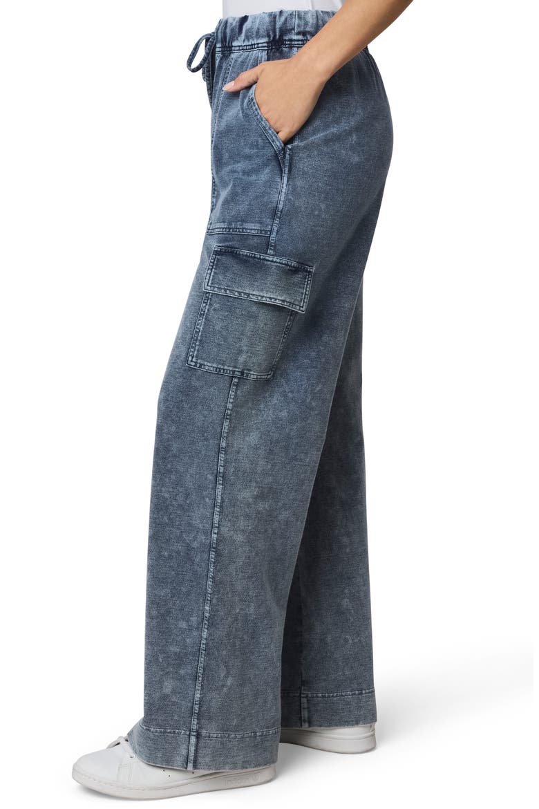Gwen Indigo Cotton Blend Terry Cargo Sweatpants, Alternate, color, INDIGO BLUE