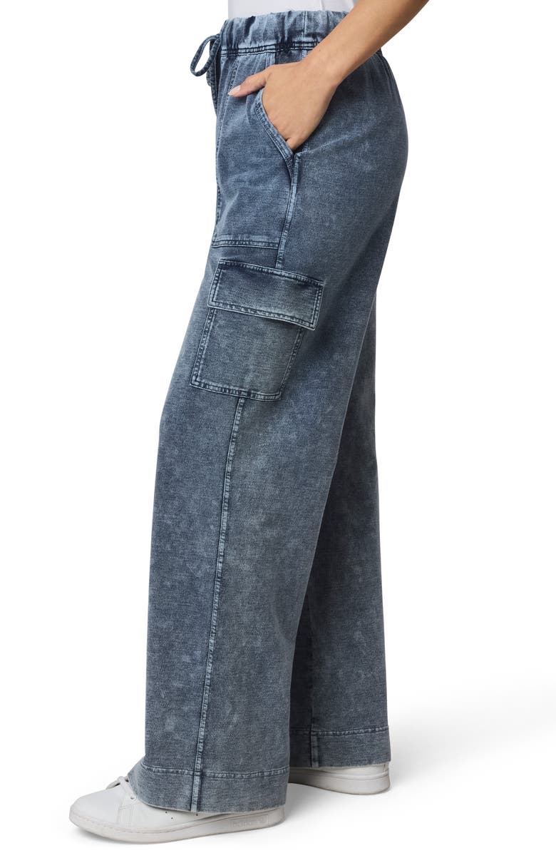 Splendid Gwen Indigo Cotton Blend Terry Cargo Sweatpants, Alternate, color, Indigo Blue