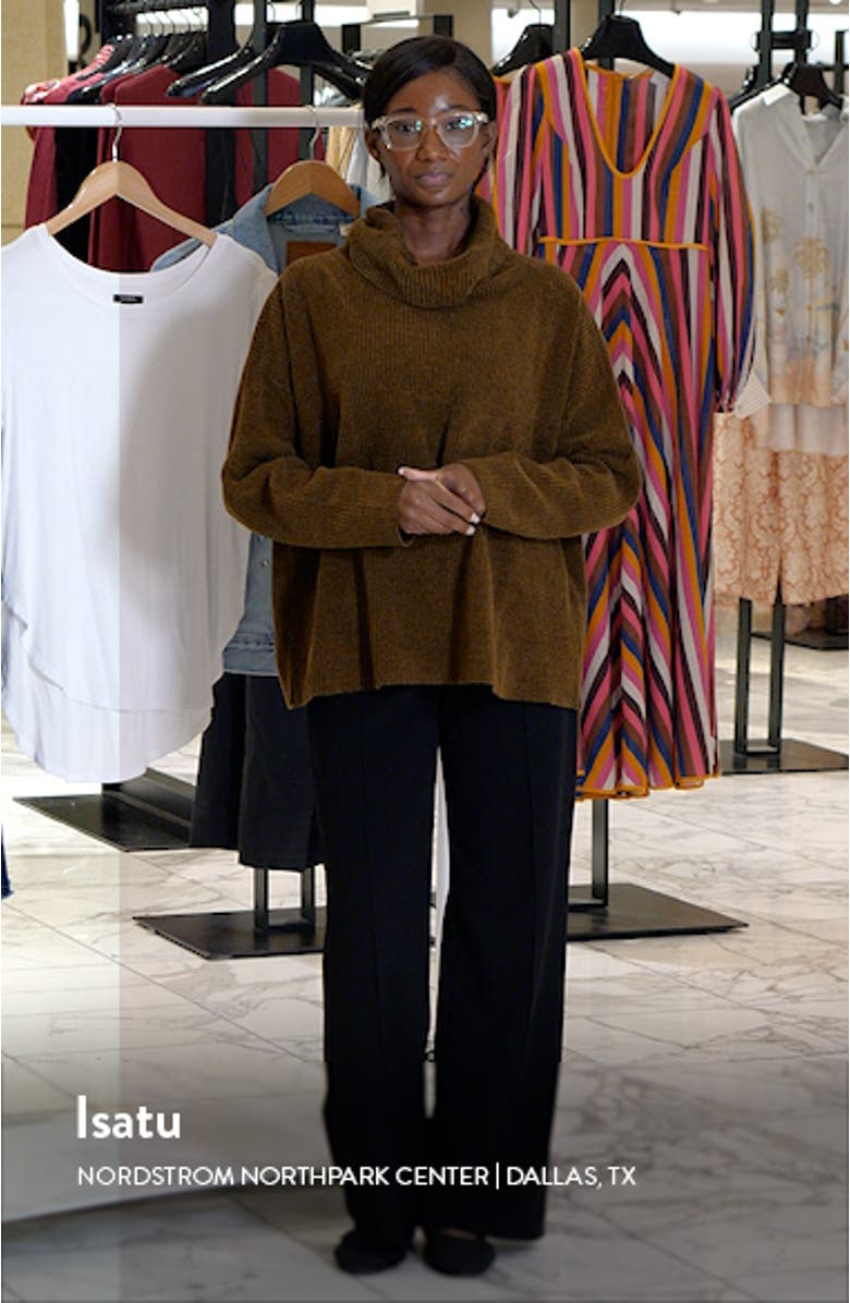 Ribbed Organic Cotton Chenille Turtleneck Sweater, sales video thumbnail