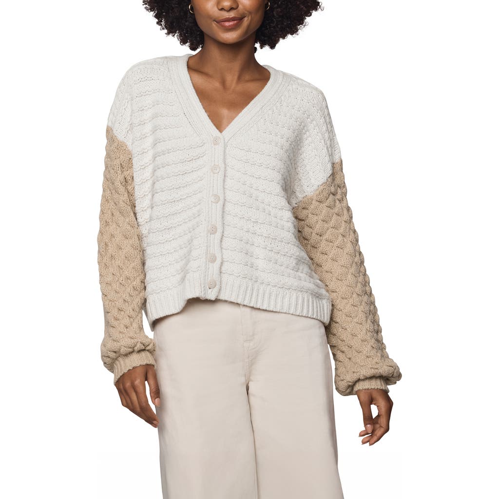 Splendid Maria Bobble Cardigan In White