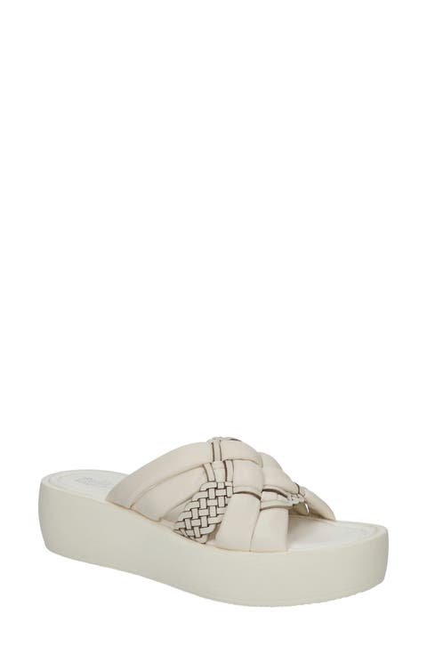 Woven Platform Slide Sandal (Women)
