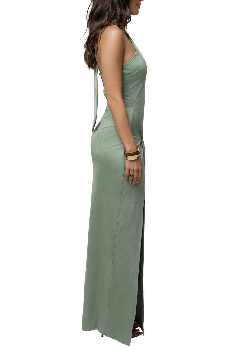 Charlotte Halter Maxi Dress, Alternate, color, Seafoam