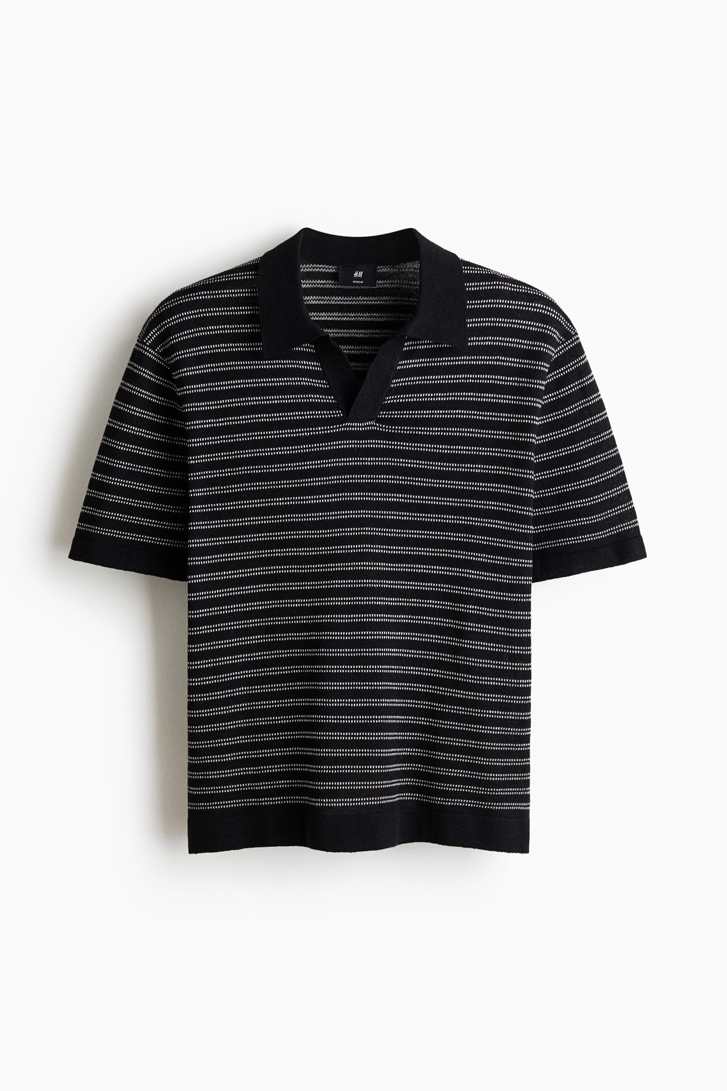 Regular Fit Linen-blend Polo Shirt