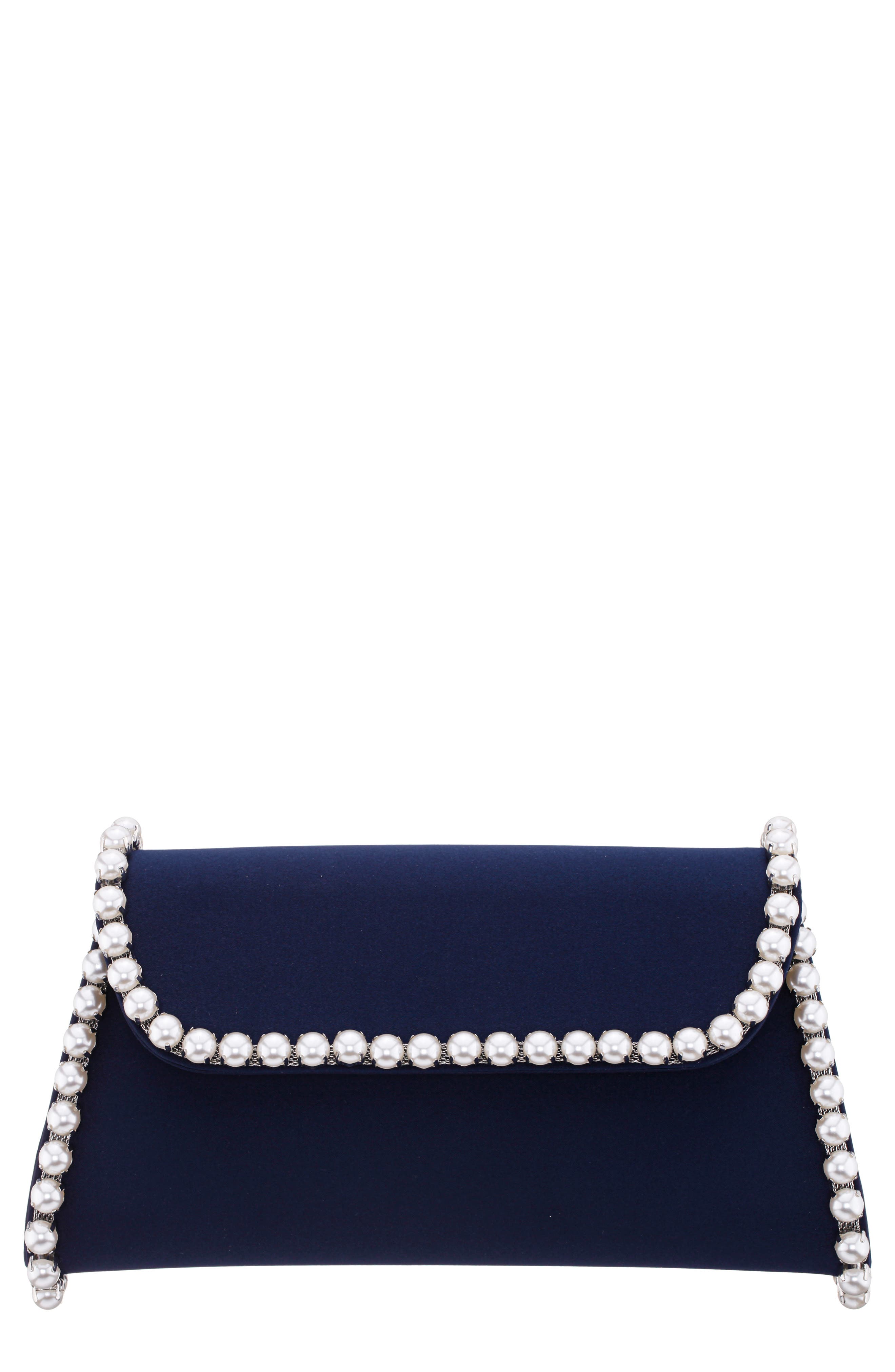 Nina Trysta Clutch, Main, color, New Navy