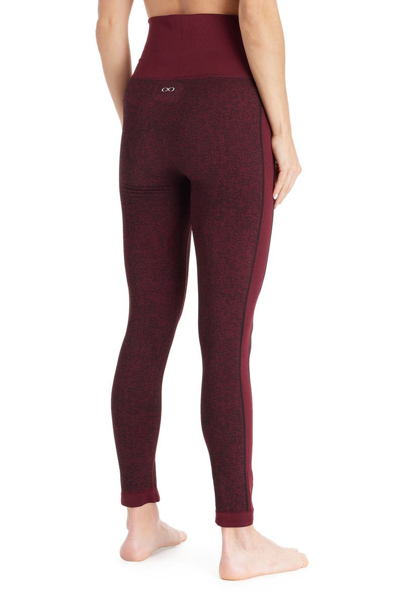 Ella Activewear Seamless Maternity Leggings, Alternate, color, BURGUNDY JACQUARD