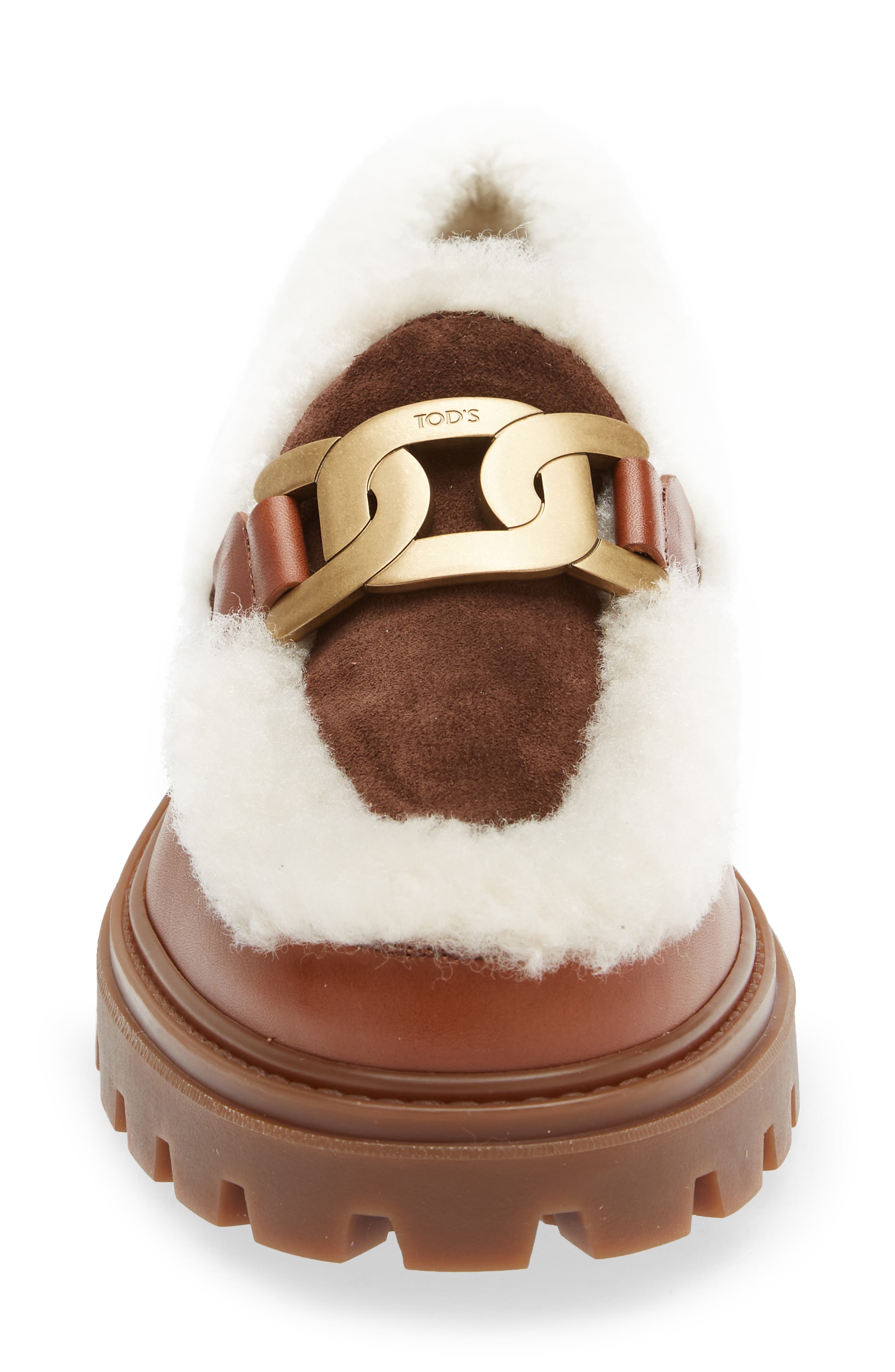 Tod's Gomma Pes Genuine Shearling Trimmed Loafer, Alternate, color, 