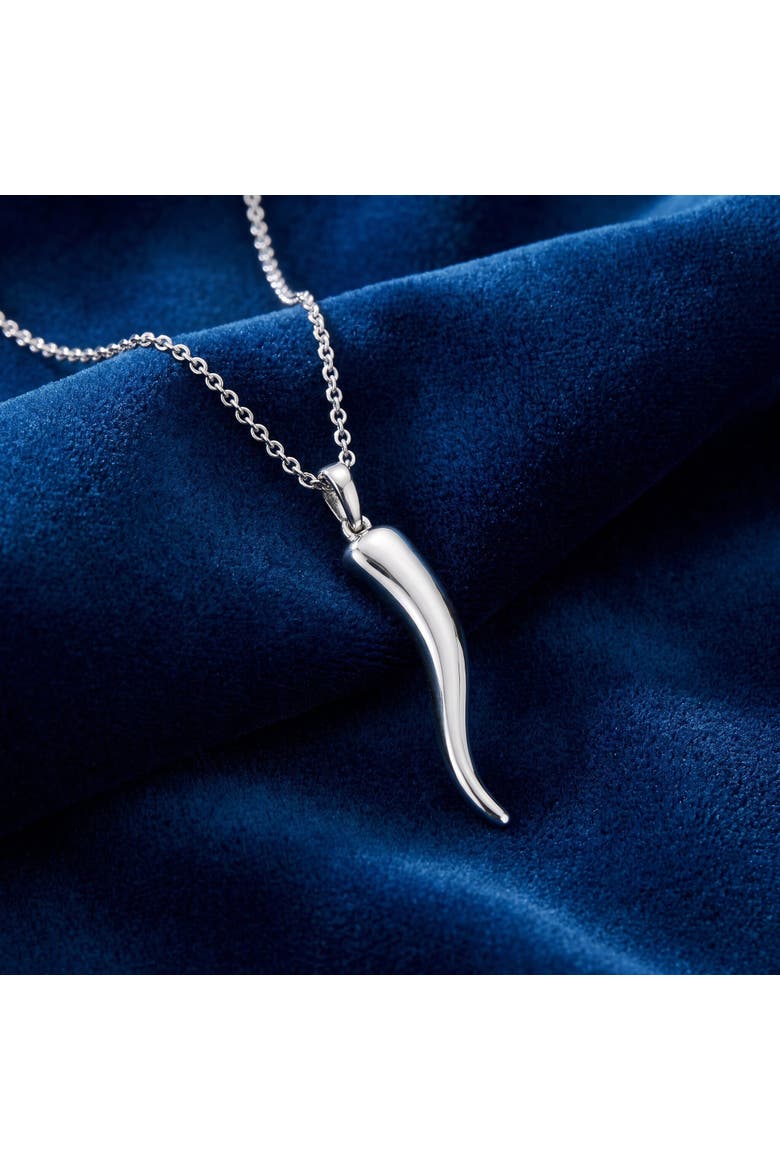 Italian Horn Pendant No Chain, Alternate, color, 14k Rose Gold