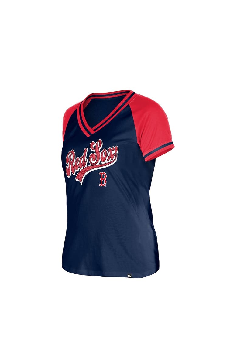 New Era Women's New Era Navy Boston Red Sox Gameday V-Neck T-Shirt, Alternate, color, Navy
