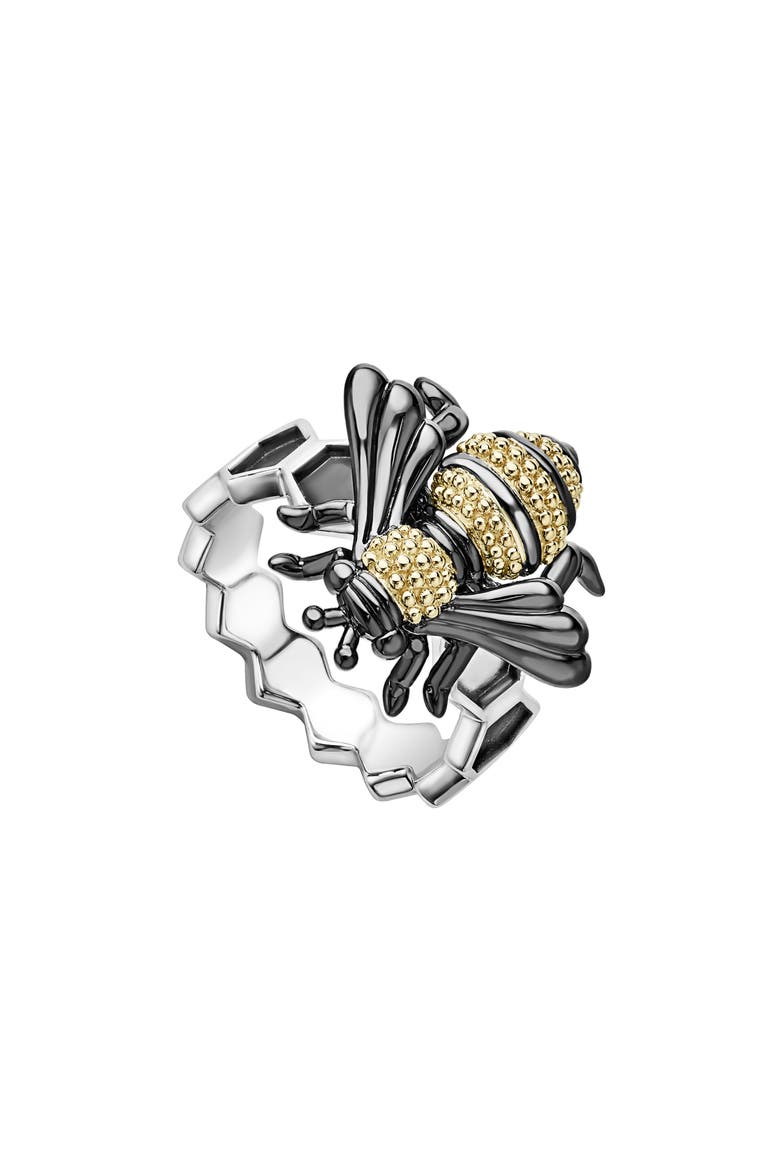 Rare Wonders - Honeybee Ring, Main, color, SILVER/ GOLD