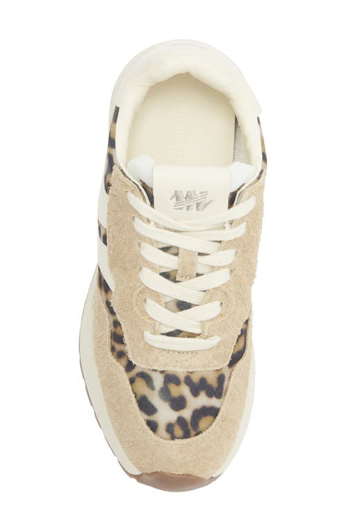 Steve Madden Blume Mixed Media Sneaker In Animal Print
