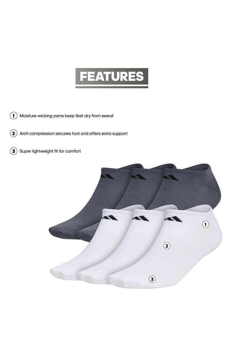 adidas Superlite II No Show Socks - Pack of 6, Alternate, color,