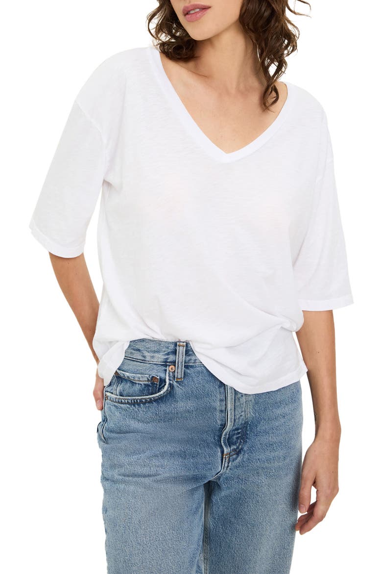 Liam V-Neck T-Shirt, Alternate, color, WHITE