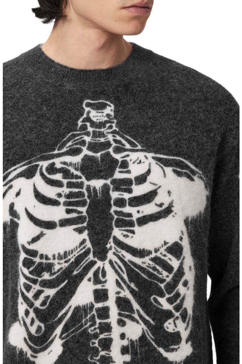 Ribspill Crewneck Sweater, Alternate, color, CHARCOAL GREY
