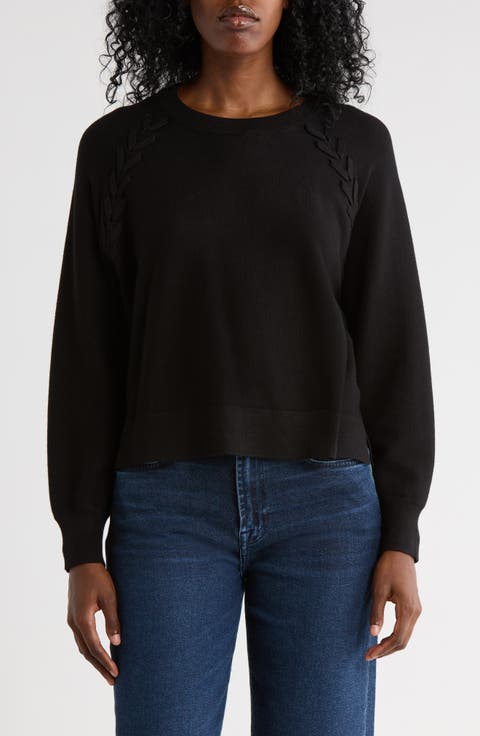 Dolman Lace-Up Sweater