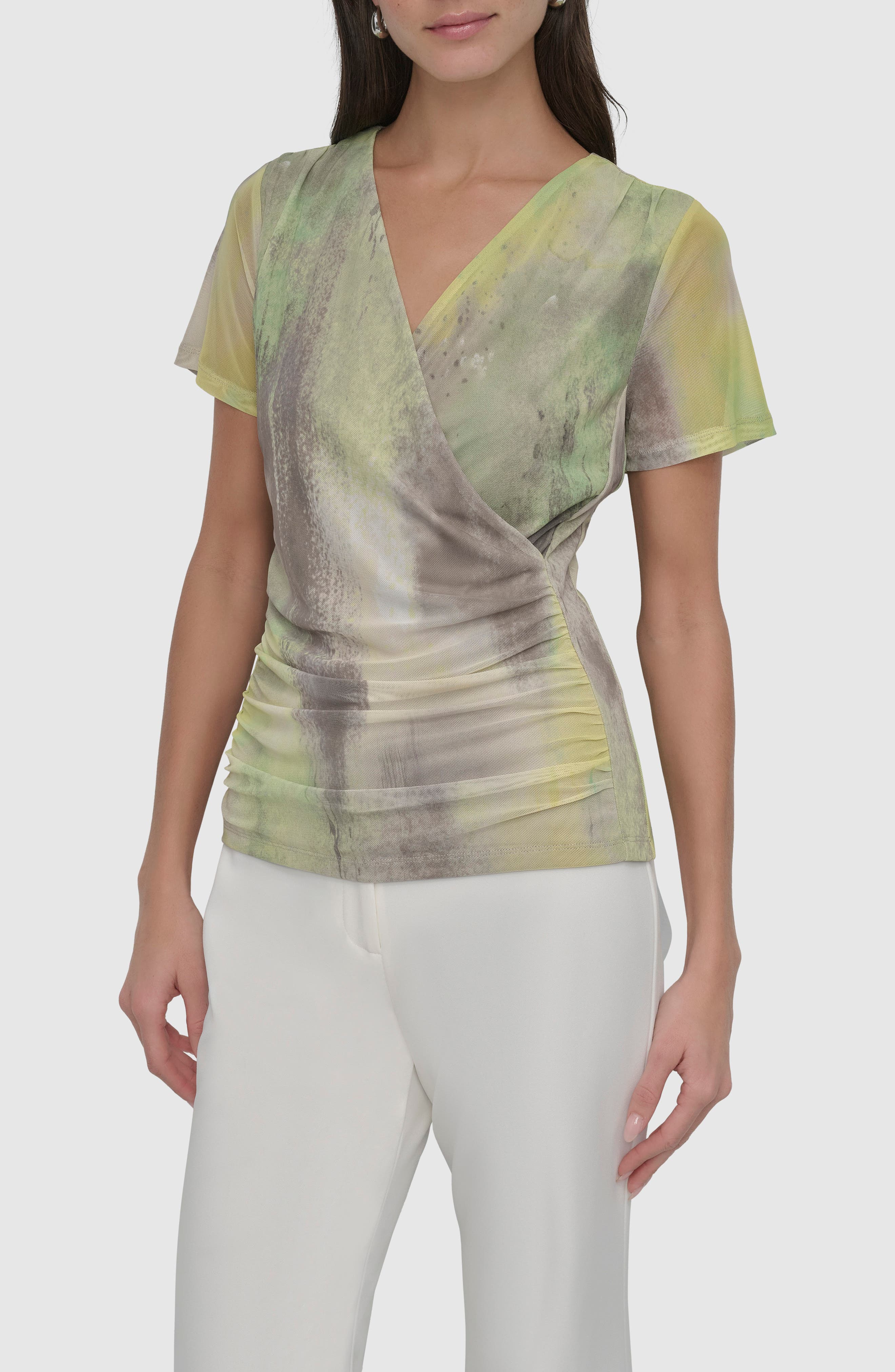 dkny wrap top