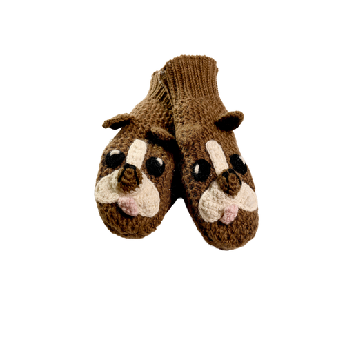 NIRVANA DESIGNS NIRVANA DESIGNS CROCHET BULLDOG MITTENS 