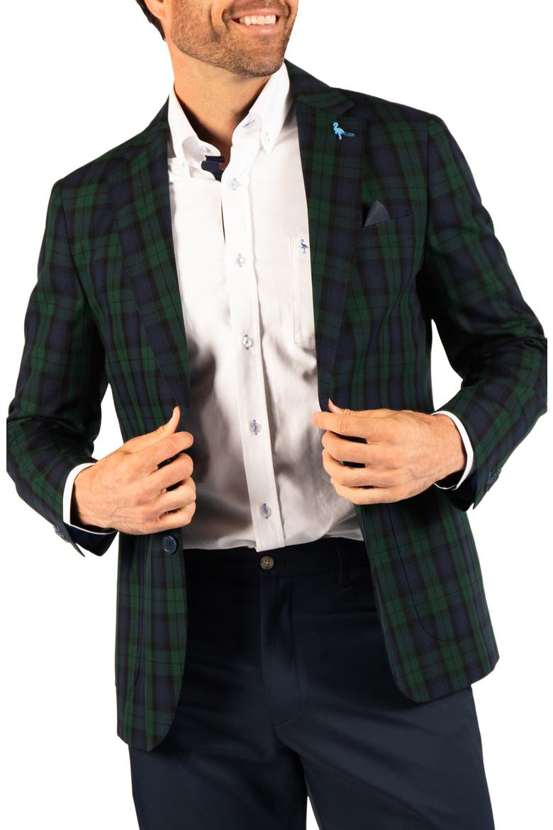 Holiday Blackwatch Plaid Sport Coat, Alternate, color, GREEN