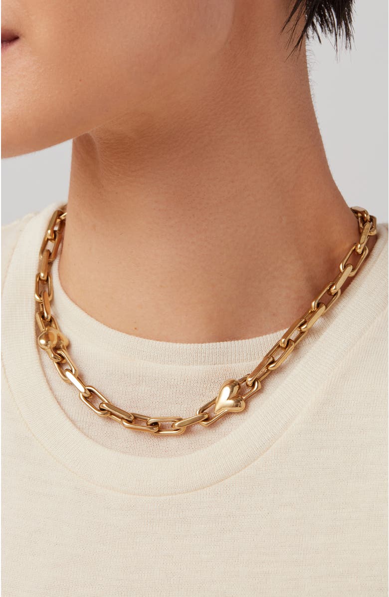 Jenny Bird Art Heart Chain Necklace, Alternate, color, 