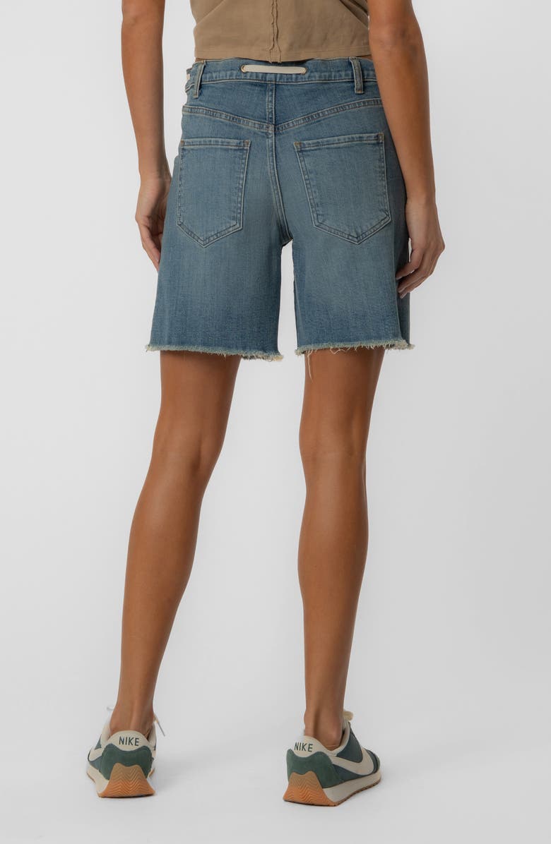 KUT from the Kloth Holly Drawstring High Waist Mid Thigh Denim Shorts, Alternate, color,