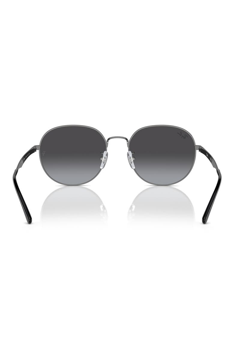 57mm Phantos Round Sunglasses, Alternate, color, GUNMETAL