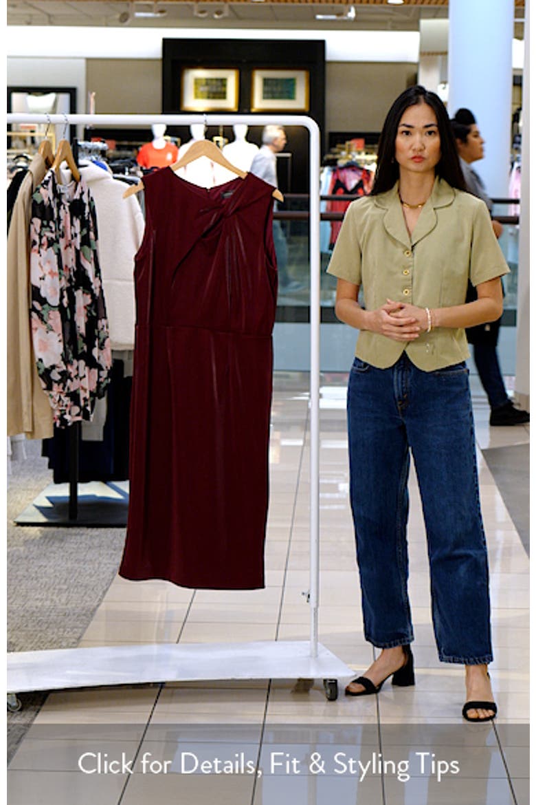 Knot Neck Sleeveless Midi Dress video