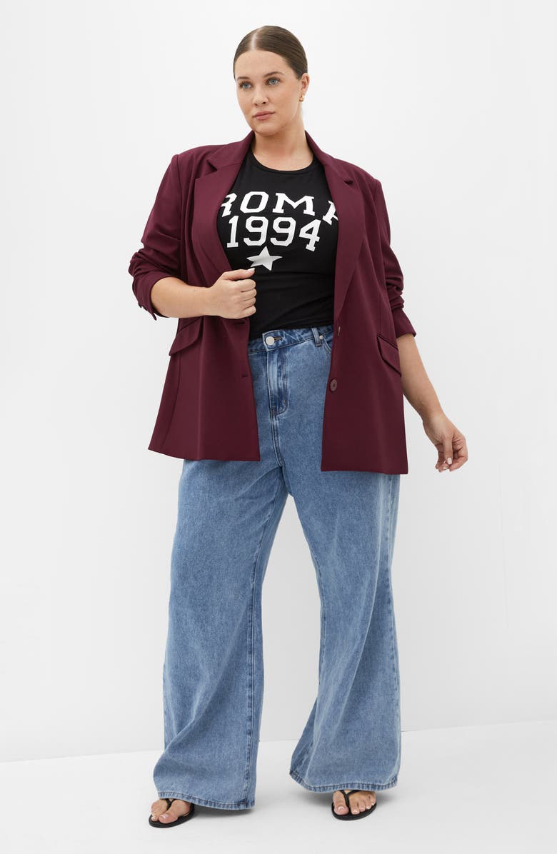 City Chic Micro Graphic T-Shirt, Alternate, color, Black