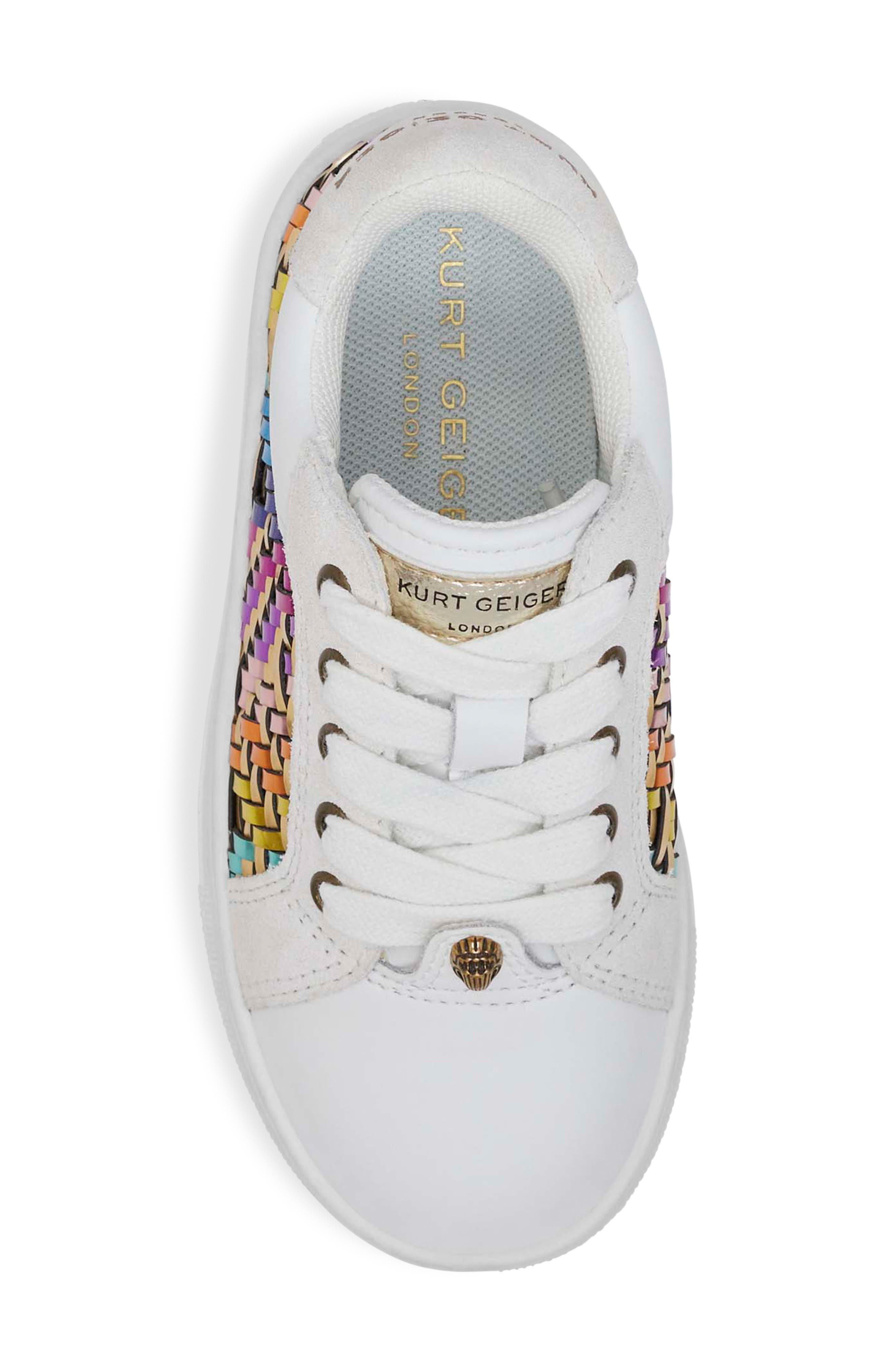 Kurt Geiger London Kids
 Mini Kensington Sneaker, Alternate, color, White Gold