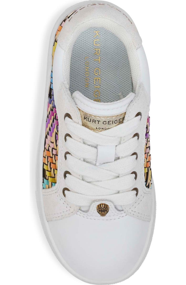 Kurt Geiger London Kids' Mini Kensington Sneaker, Alternate, color, White Gold