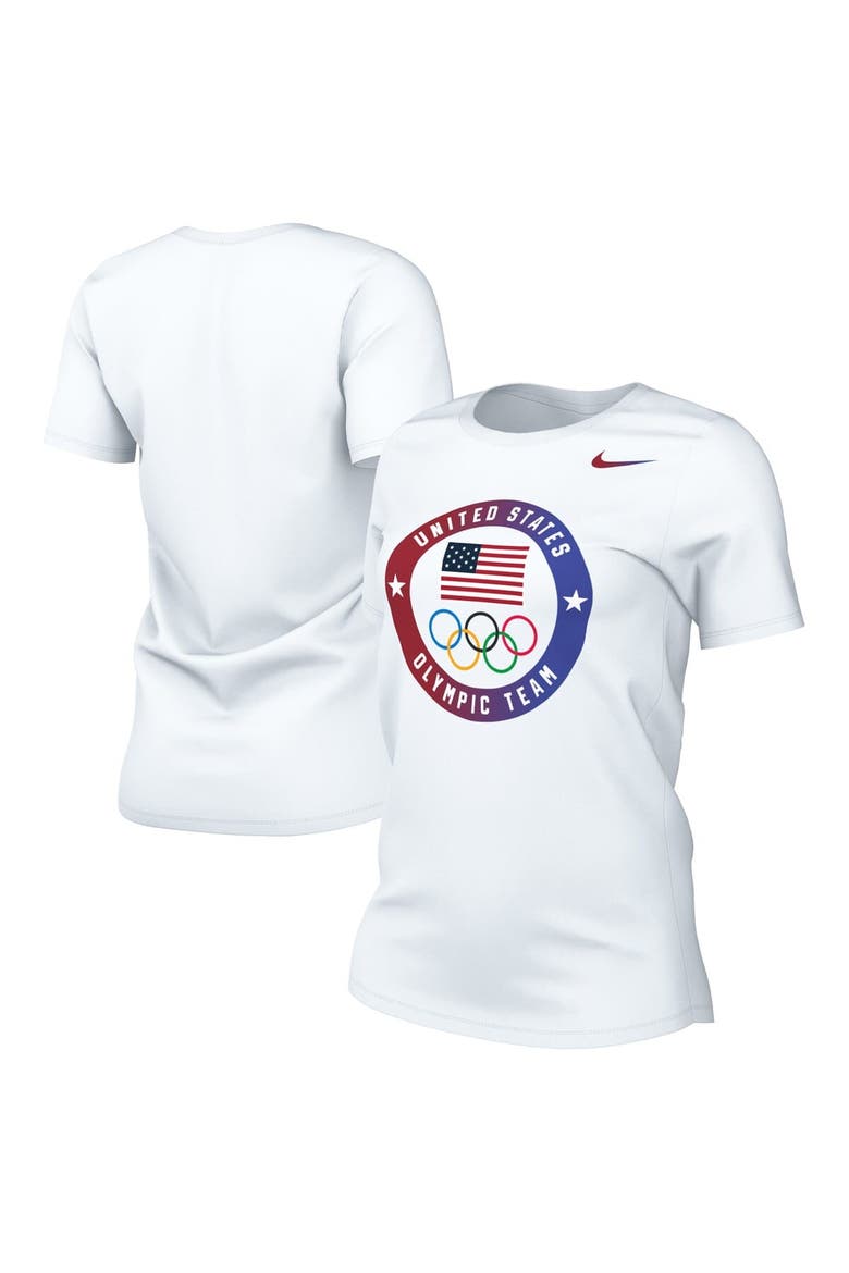 Women's Nike ACG  White Team USA Puck T-Shirt, Main, color, White