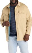 True Nation by DXL Big & Tall Button-Front Shirt Jacket