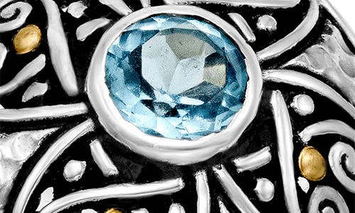 Samuel B. Round Blue Topaz Ring In Blue